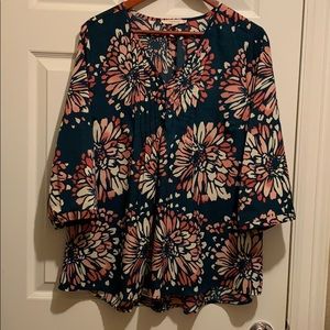 Maley pleated printed top by FUN2FUN